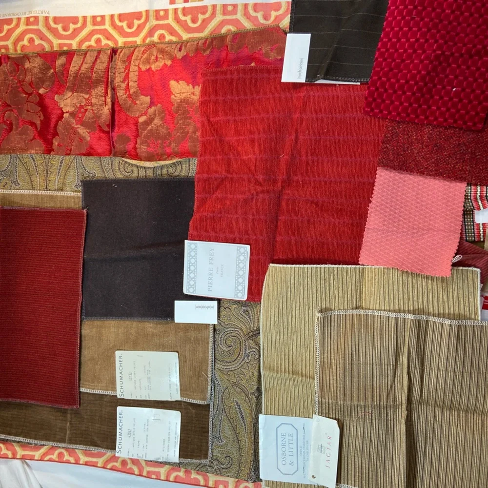 Bundle of Upholstery fabric sample swatches lot of 25+ various patterns
